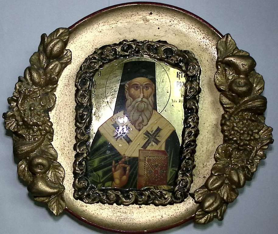 Икона Анакаиф Ксенофонт оклад - керамика 